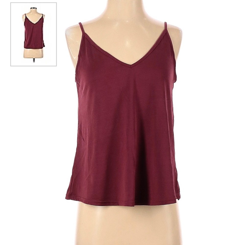 Burgundy Sleeveless Tank Top